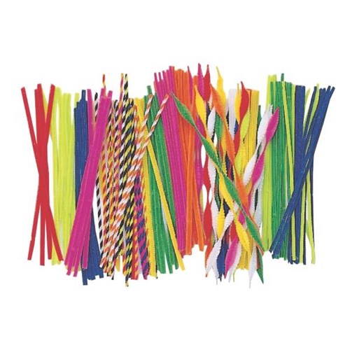 Chenille Pipecleaners 300mm Assorted Styles, Pack of 200