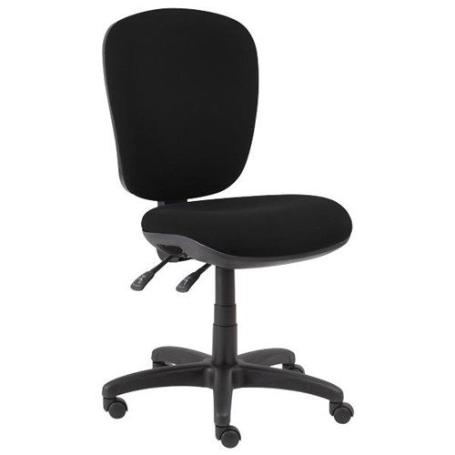 Arena Chair Mid Back 2 Levers Black Fabric Officemax Nz