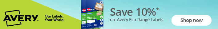 Save 10% on Avery eco-range address and shipping labels