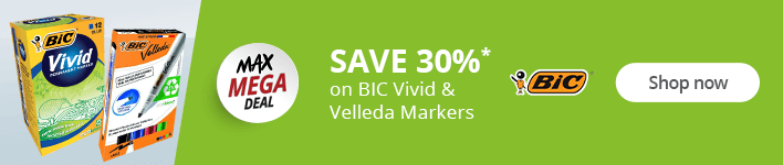 Save 30%* on Bic Vivid and Velleda Markers. Shop now