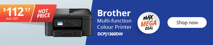 Brother Multi-function Colour Printer DCPJ1360DW now only for $112.17 (excl GST). Limited time offer. Shop now.