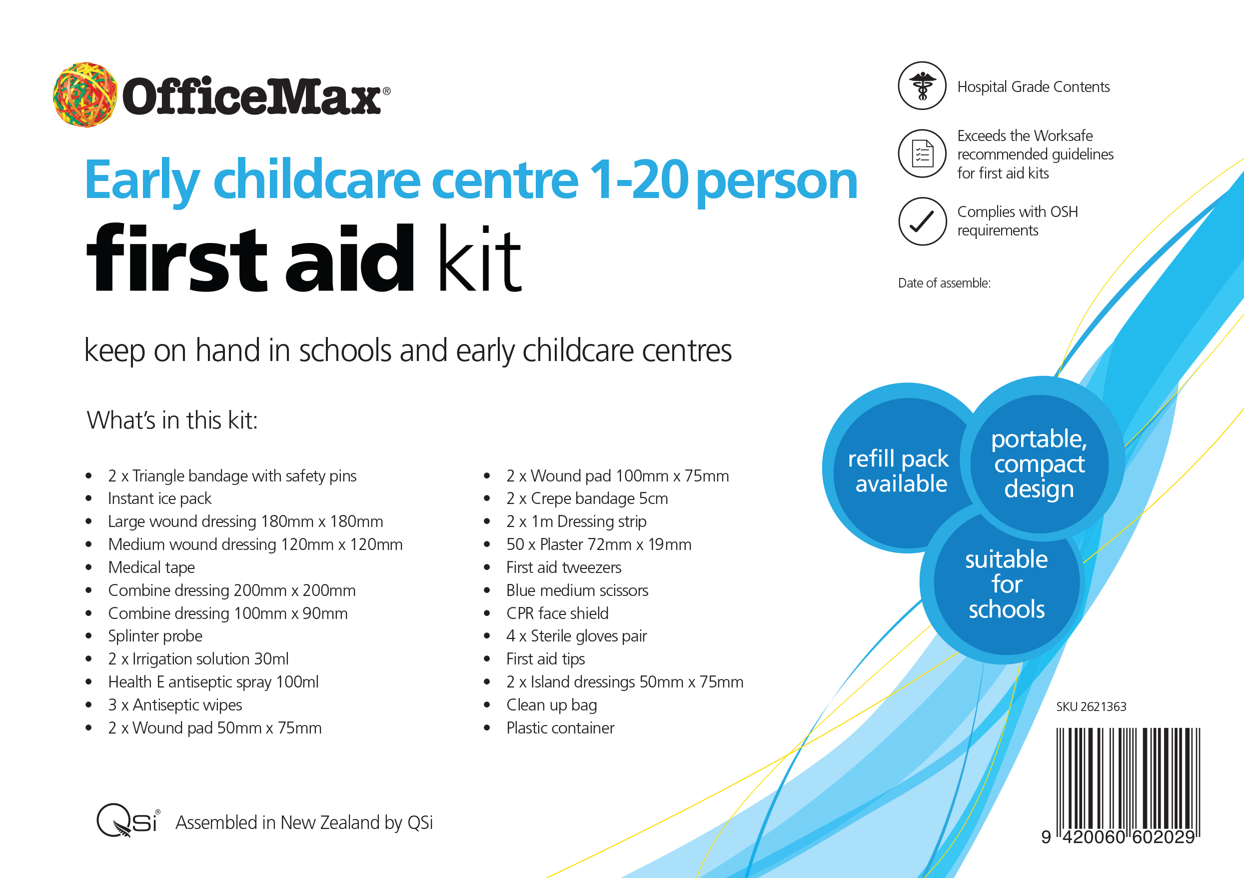 First Aid Kit Early Childcare 120 Person OfficeMax NZ