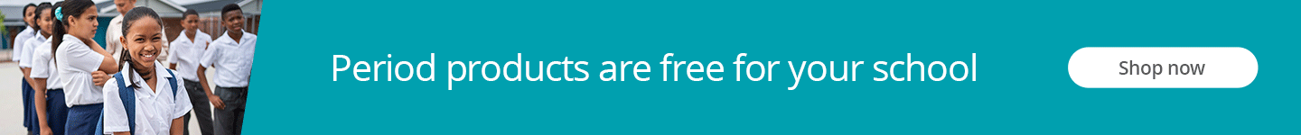 Period products are free to your school. Shop now.