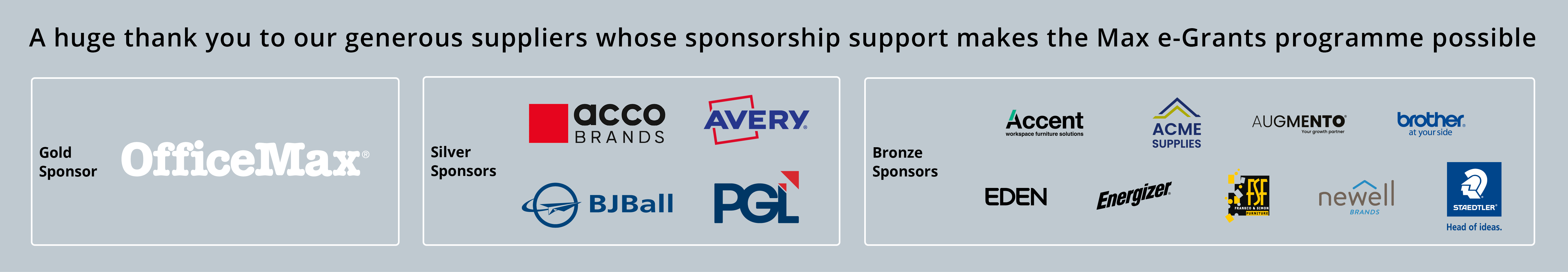 Max e-Grants 2025 Supplier Sponsors