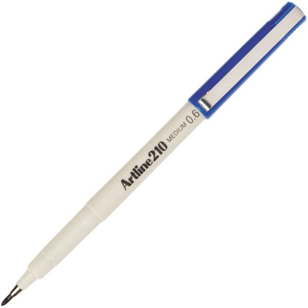 Artline 210 Blue Fine Line Pen 0.6mm Medium Tip OfficeMax NZ