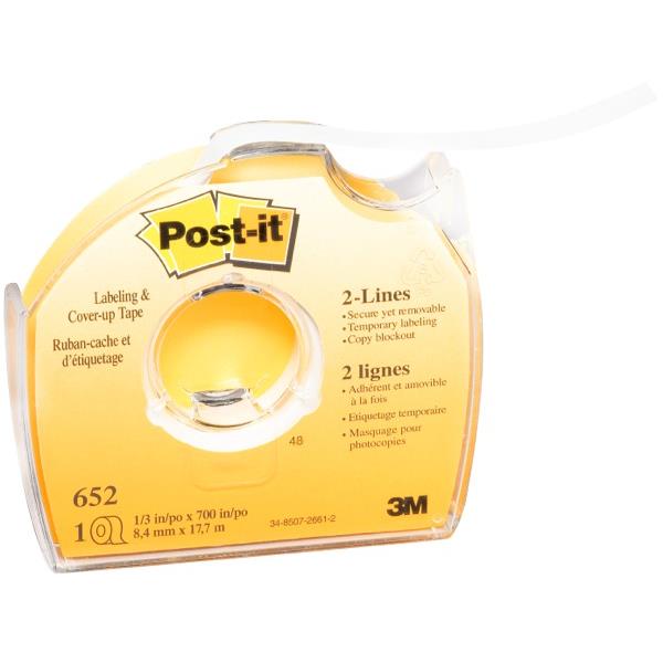 Postit® 652 Labelling & CoverUp Correction Tape, 2 Line Width