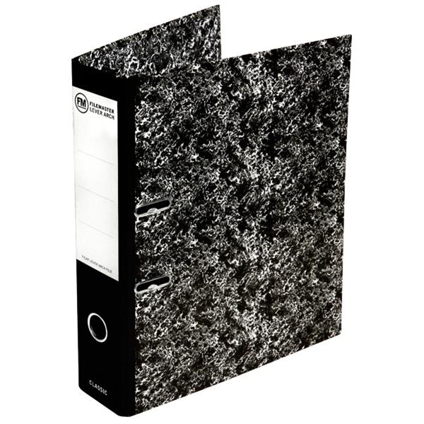 FM Classic Lever Arch File Foolscap Mottled Black OfficeMax NZ