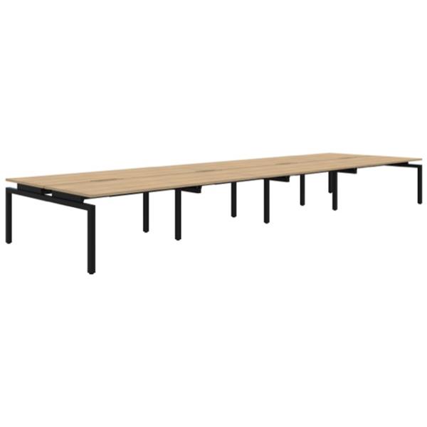 Accent Balance Desk Angle 8 1500 x 800mm, Classic Oak Black OfficeMax NZ