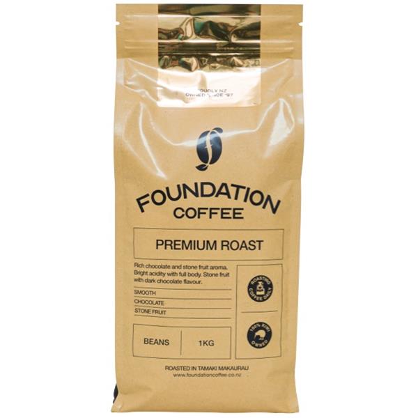 Foundation Coffee Premium Roast Coffee Beans 1kg OfficeMax NZ