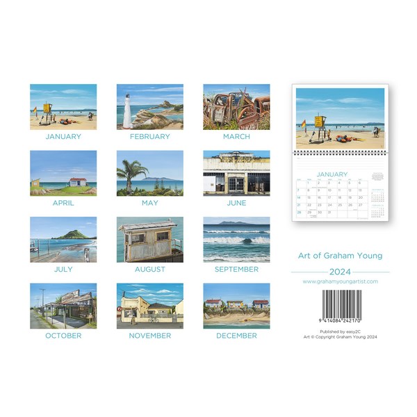 Easy2C Wall Calendar Art Of Graham Young 2024 OfficeMax NZ