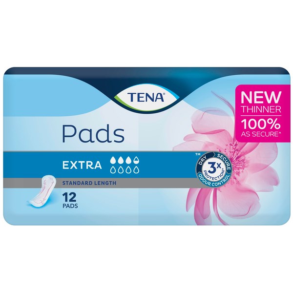TENA Extra Incontinence Pads Standard Length, Pack of 12 OfficeMax NZ