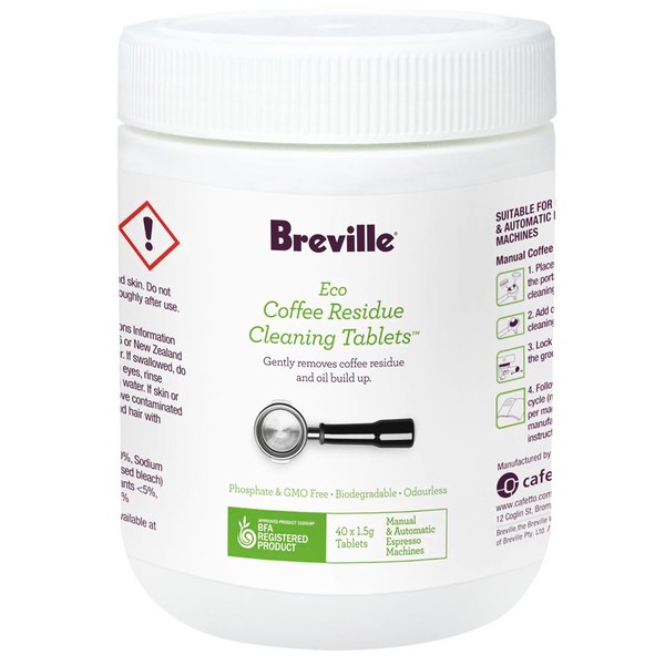 Breville Coffee Machine Eco Coffee Residue Cleaning Tablets, Pack of 40