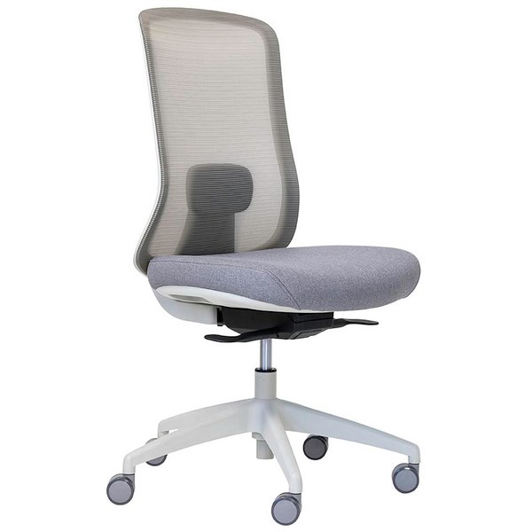 CHAIR ERGONOMIC BURO ELAN MESH BACK LIGHT GREY WHT FRAME OfficeMax NZ