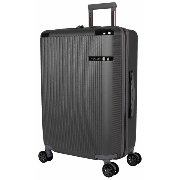 SUITCASE VOYAGER SEVILLE 55CM GREY OfficeMax NZ