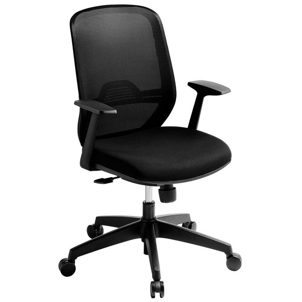 CHAIR TASK SPRINT WITH ARMS BLACK OfficeMax NZ