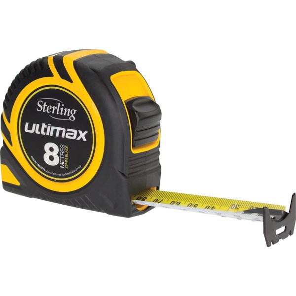 TAPE MEASURE STERLING ULTIMAX 8MX25MM OfficeMax NZ