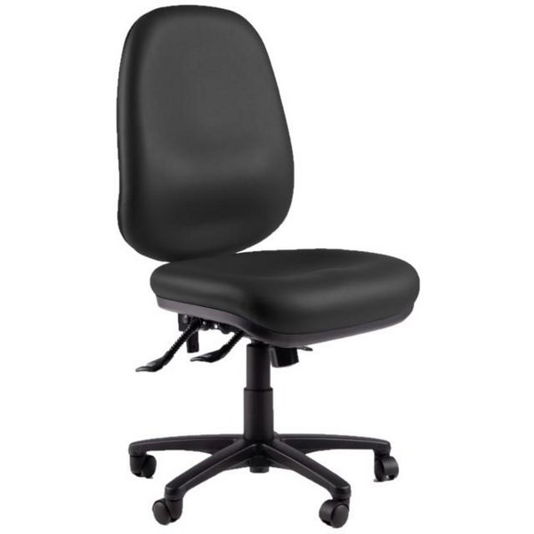Charlie Extra HighBack Task Chair 3 Lever 500 Large Seat Black Vinyl