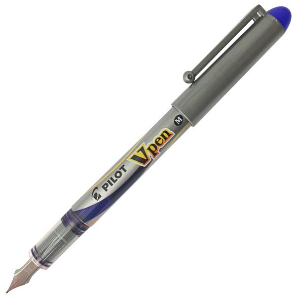 Pilot V Non Refillable Fountain Pen Medium Tip Blue OfficeMax NZ