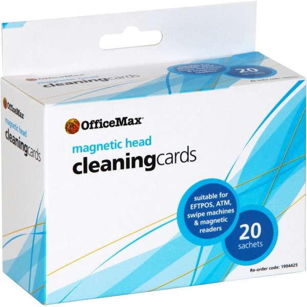 OfficeMax Eftpos Head Cleaning Cards, Pack of 20 OfficeMax NZ