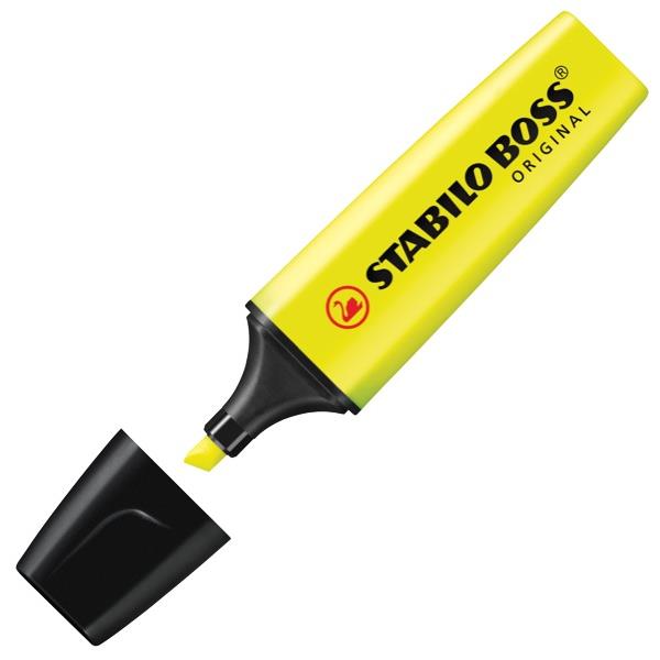 Stabilo Boss Yellow Highlighter Chisel Tip OfficeMax NZ