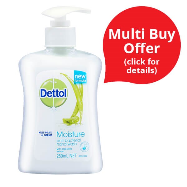 Dettol Antibacterial Hand Wash Pump Bottle 250ml OfficeMax NZ