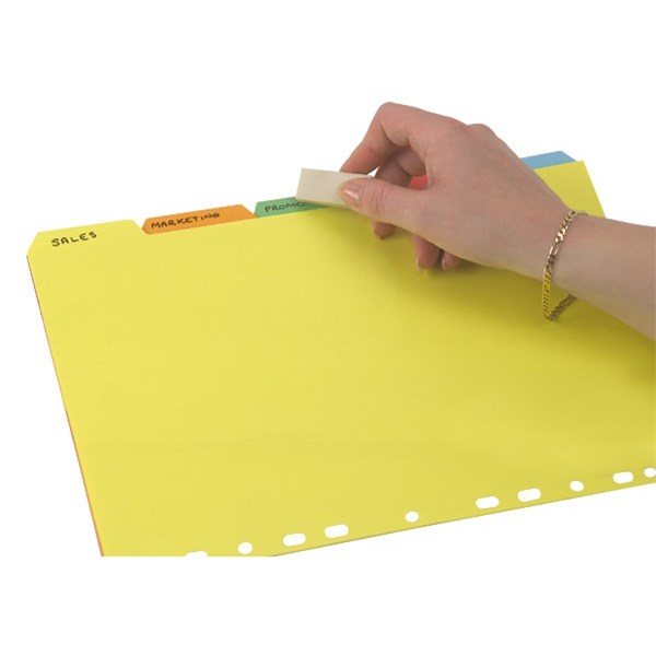 Marbig Index Dividers 5 Tab Erasable A4 Coloured OfficeMax NZ