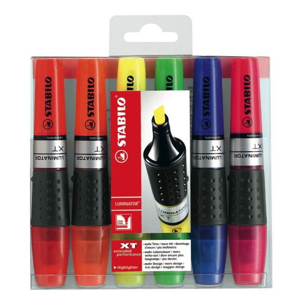 Stabilo Luminator Assorted Colours Liquid Highlighters, Pack of 6