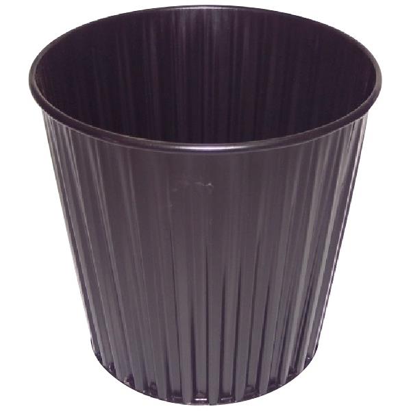 Fluteline Metal Waste Rubbish Bin 15 Litre 30cm Black OfficeMax NZ