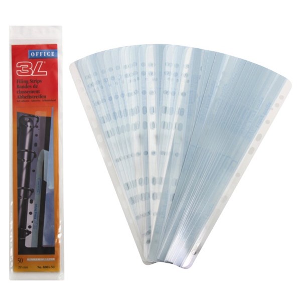 3L File Strips 8804 A4 50 Strips OfficeMax NZ