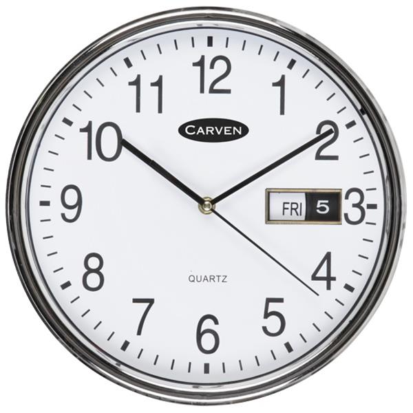 Carven Glass Face Analogue Wall Clock 285mm OfficeMax NZ