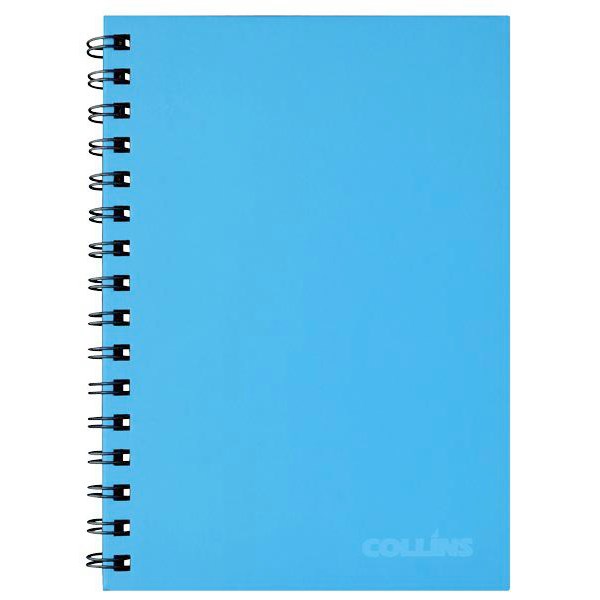 Collins A5+ Hardcover Spiral Notebook Ice Blue 200 Pages OfficeMax NZ