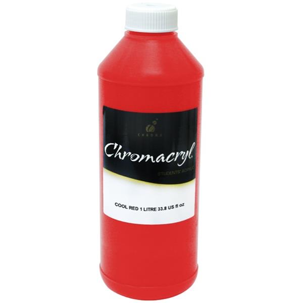 Chromacryl Student Acrylic Paint 1 Litre Cool Red OfficeMax NZ