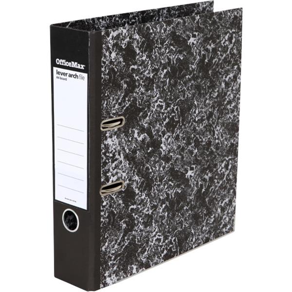 OfficeMax Lever Arch File A4 Mottled Black OfficeMax NZ