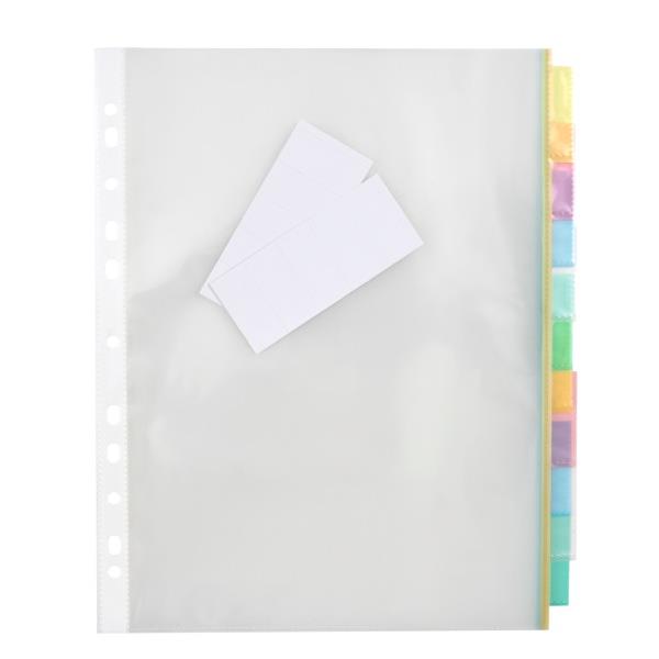 Marbig Index Dividers 10 Tab Top Opening Copysafe Pocket A4 OfficeMax NZ