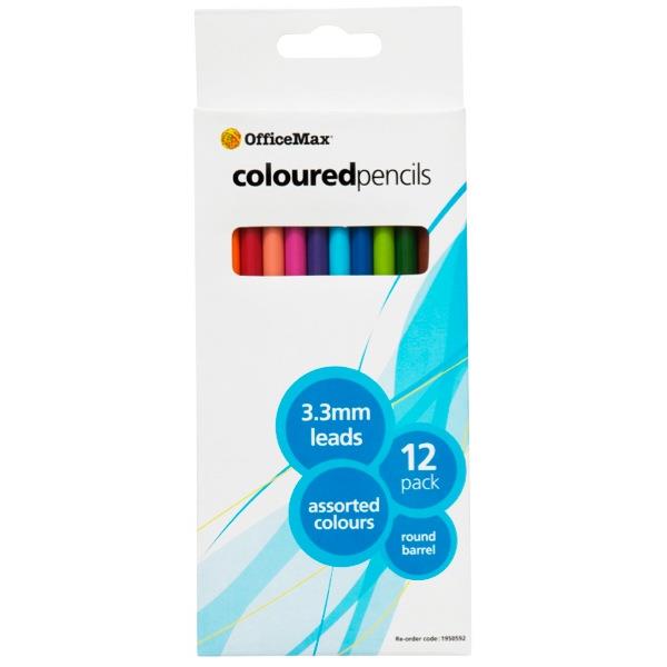 OfficeMax Coloured Pencils, Pack of 12 OfficeMax NZ