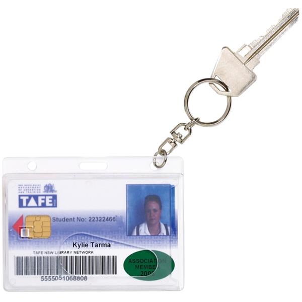 OfficeMax Rigid ID Card Holder Key Ring 55x85mm, Pack of 10 OfficeMax NZ