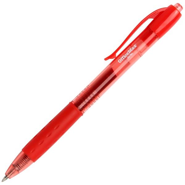 OfficeMax Rubber Grip Gel Rollerball Pens, 0.7mm Tip, Red OfficeMax NZ