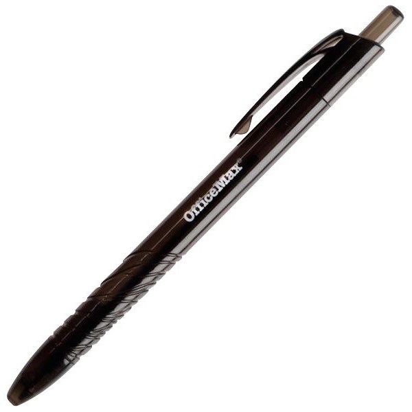 2007800 OfficeMax Eco Black Retractable Ballpoint Pen Medium Tip