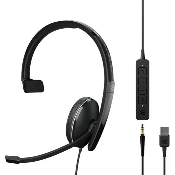 Epos Sennheiser Adapt 135 USB II UC Wired Monaural Headset with 3.5mm
