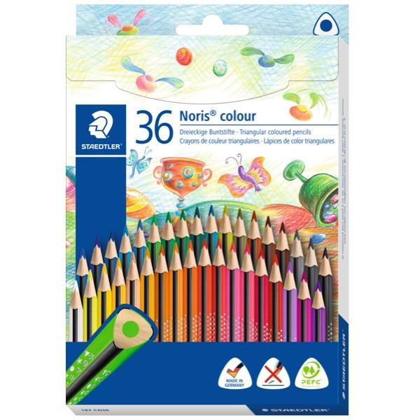Staedtler Noris Coloured Pencils Triangular, Pack of 36 OfficeMax NZ