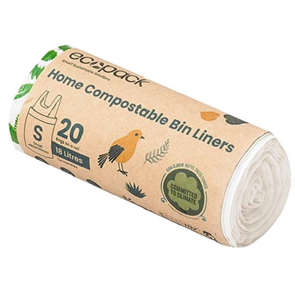 Ecopack Compostable Bin Liner 18L, Roll of 20 OfficeMax NZ