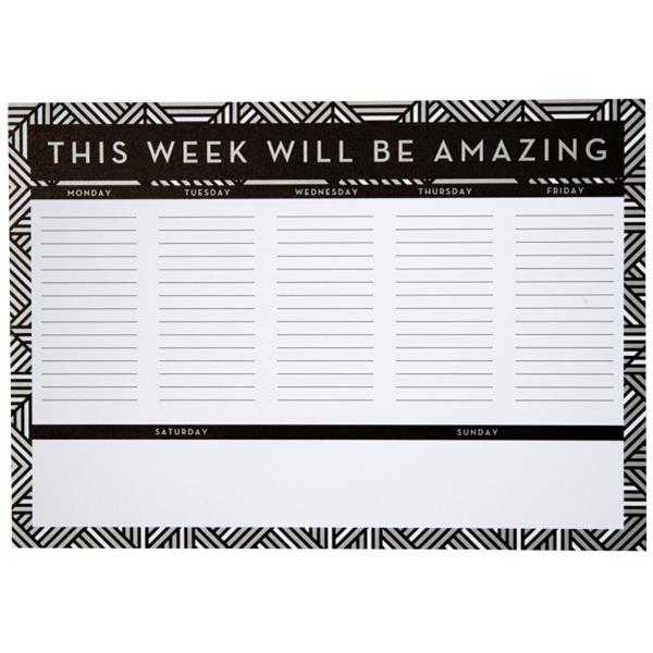 OfficeMax A4 Desk Pad Week To View Undated Monochrome OfficeMax NZ