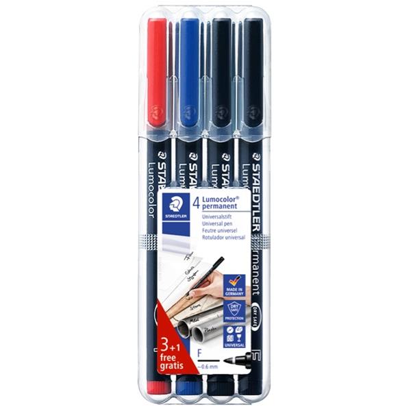 Staedtler Lumocolor 318 Permanent Marker 0.6mm Tip Assorted Colours