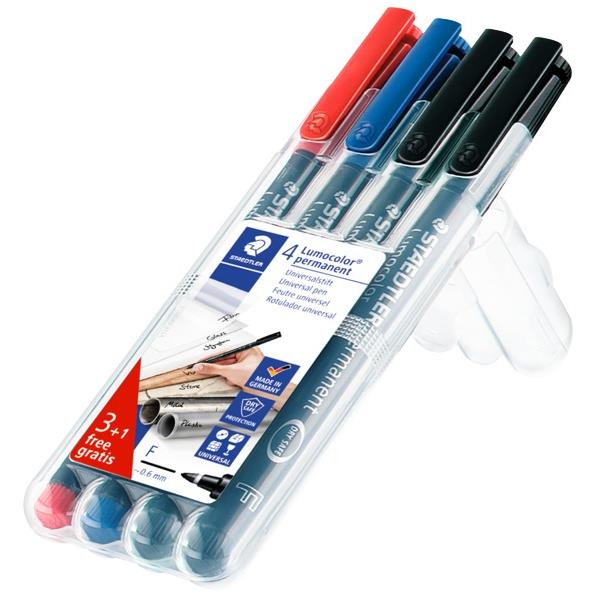 Staedtler Lumocolor 318 Permanent Marker 0.6mm Tip Assorted Colours