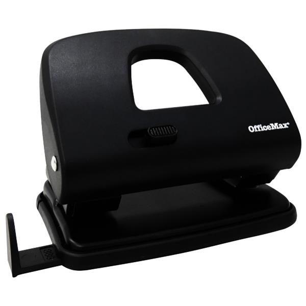 OfficeMax Premium 2 Hole Punch Medium Duty 20 Sheet Black OfficeMax NZ