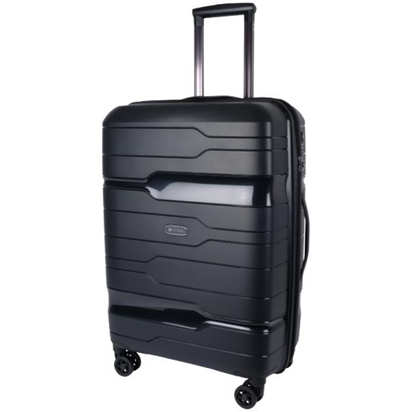 Voyager Piha Suitcase 8 Wheel Medium Black OfficeMax NZ
