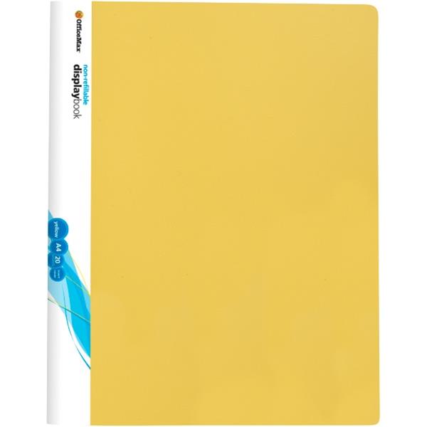 OfficeMax A4 Display Book Insert Cover 20 Pocket Yellow OfficeMax NZ