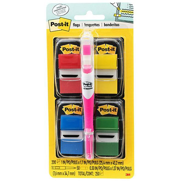 Postit® Flags Value Pack Assorted Colours 50 Flags 35 Mini Flags