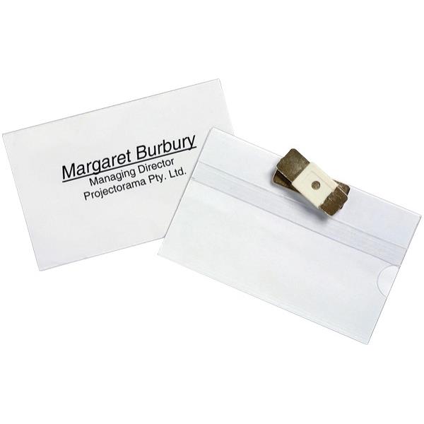 Rexel Name Badge & Holder, Pack of 10 OfficeMax NZ