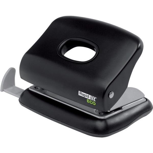 Rapid ECO Recycled 2 Hole Punch 20 Sheet Black OfficeMax NZ